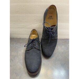 Johnston & Murphy J&M 1850 Leather Shoes Men 11.5M Sheepskin Navy Blue Oxfords